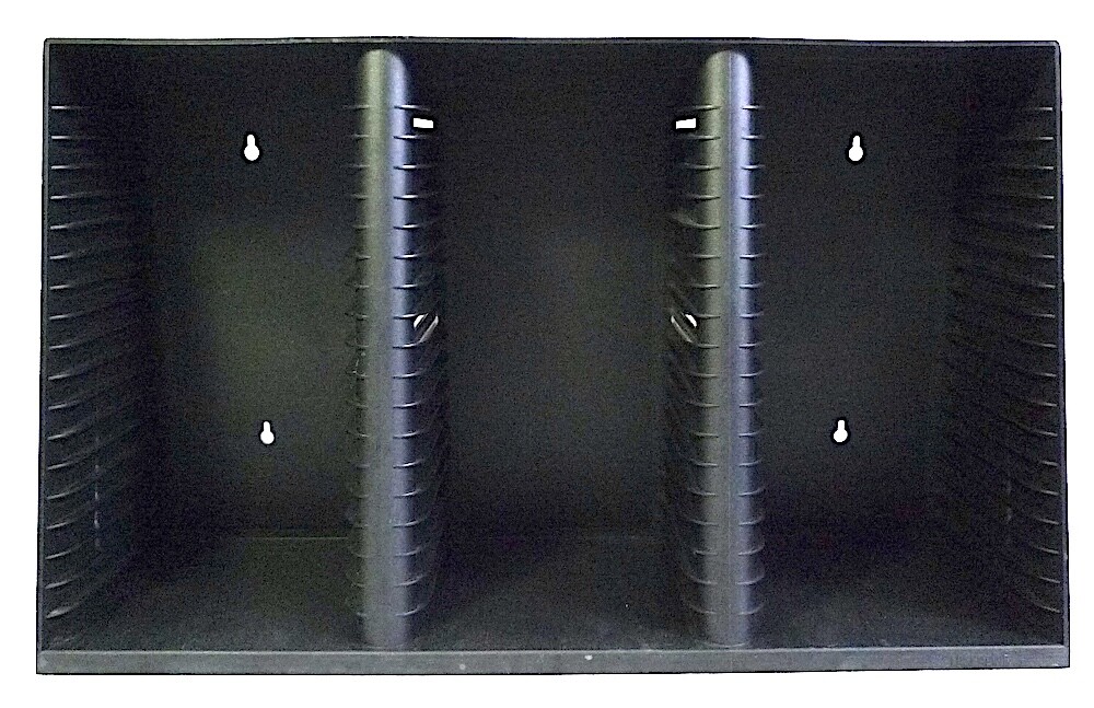 Black 60 CD Holder Stackable Wall-Mountable Organizing Shelf Storage Rack (A)