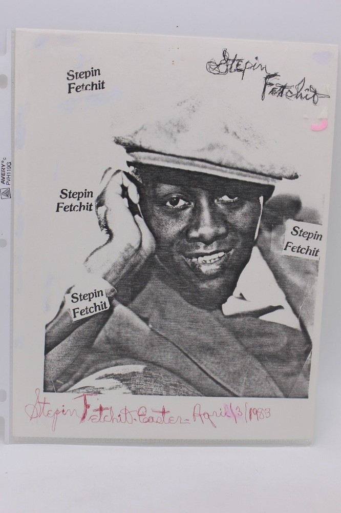 STEPIN FETCHIT APRIL 3 1983 HEADSHOT SIGNED