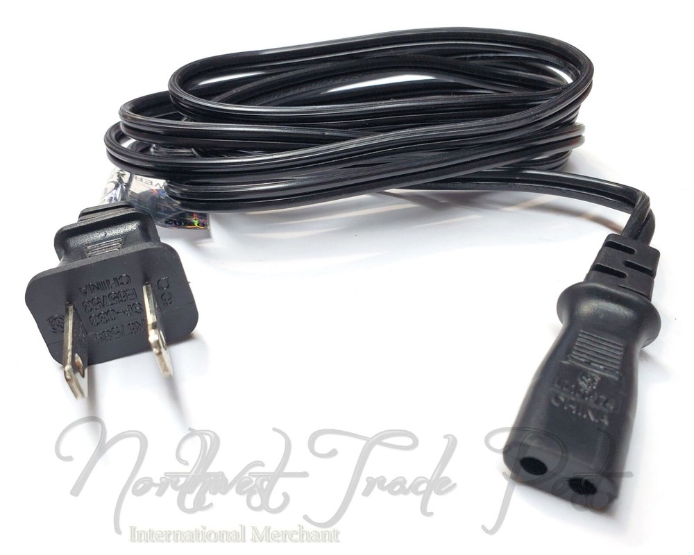2-Pin Oval Power Cord for Technics Turntable Record Player Model SL-Q300 +