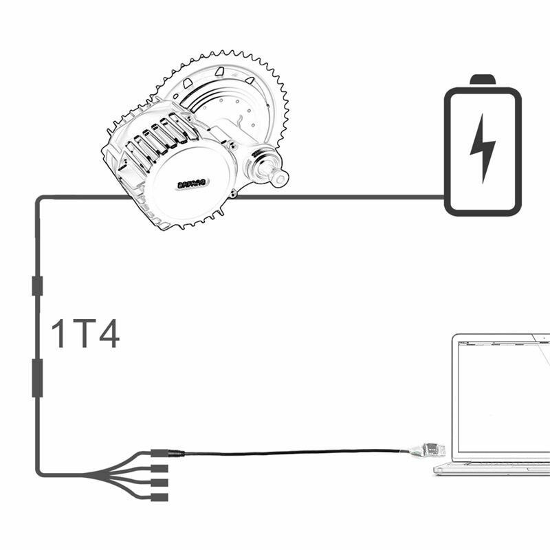 BAFANG USB Programming Cable Wiring for UART Mid Drive Motor BBS01B BBS02B BBSHD