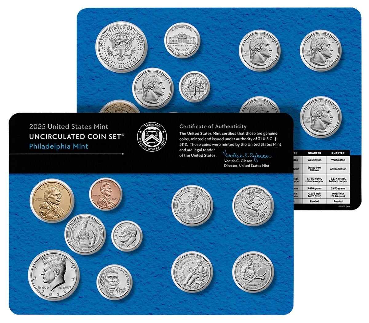 2025 US MINT UNCIRCULATED DENVER & PHILADELPHIA SET 20 COINS SEALED BOX 25RJ %.