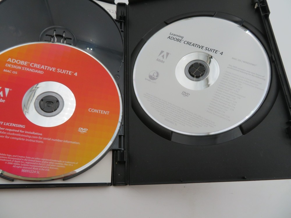 Adobe Creative Suite 4 Design Standard Mac Student Version w/ Discs & Manual