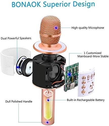 Wireless Bluetooth Karaoke Microphone 3-in-1 Portable Handheld Mic Spe...
