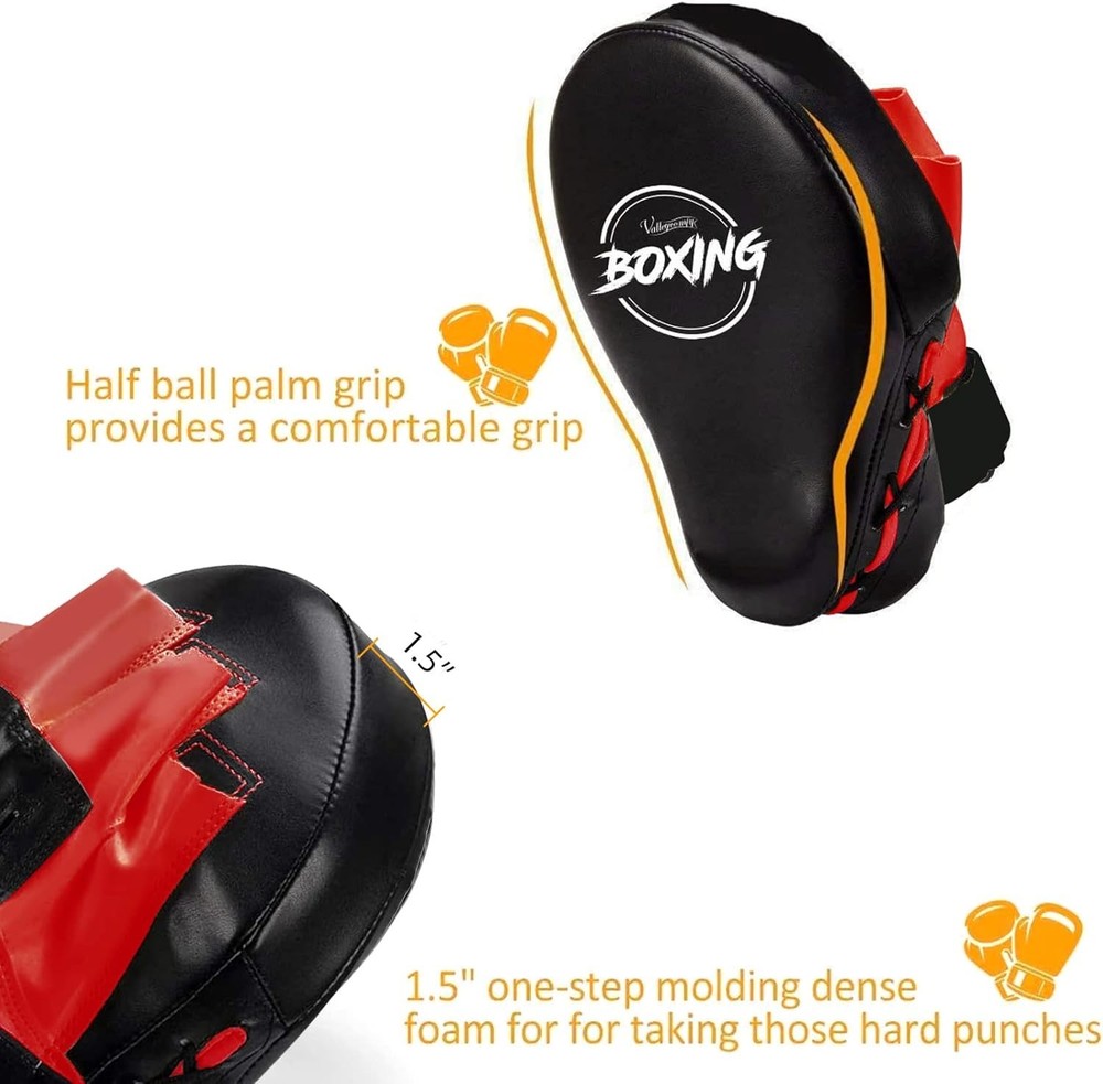 Ambidextrous Punching Mitts - Lightweight Focus Hand Pads for Training