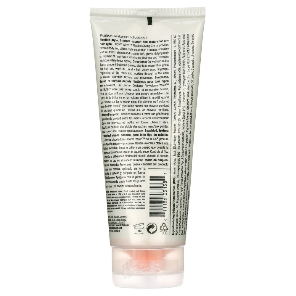 Rusk Designer Collection Wired Flexible Styling Creme, 6 oz