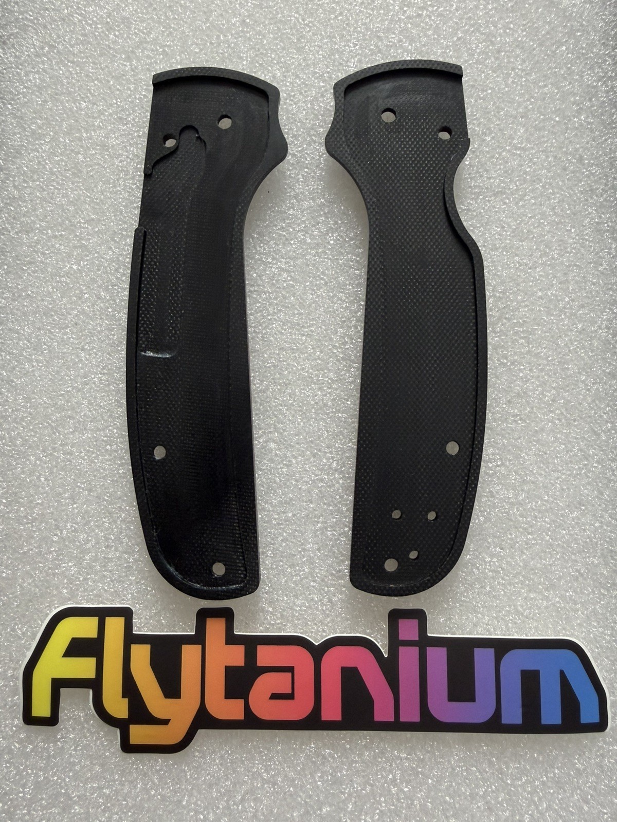 Flytanium Lotus Scales - Spyderco Shaman - Pitch Black G-10
