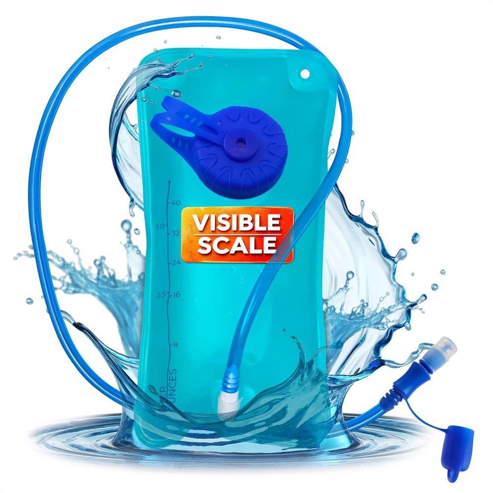 Water Bladder for Hiking Backpack – 1L/1.5L TPU Material Hydration Bladder wit