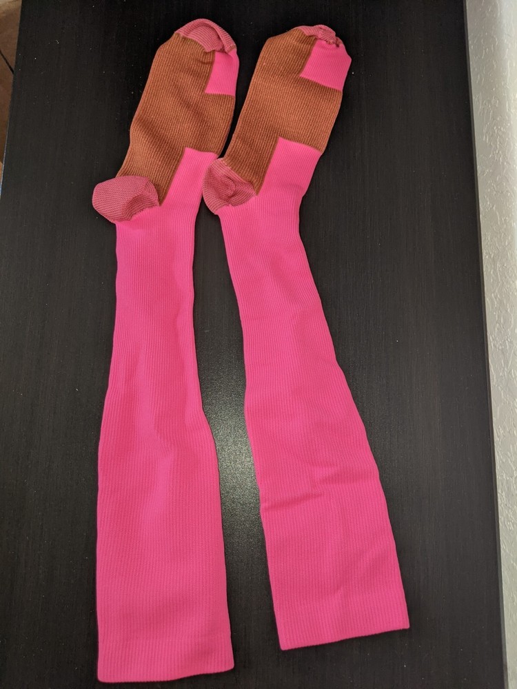pink compression socks support under knee lightweight for medium support florida
