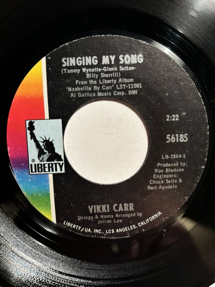 Vikki Carr “Singing My Song” Liberty 7” 45 VG++