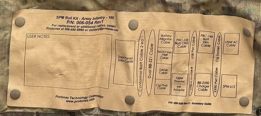 USGI Infantry SPM Roll Kit Solor Squad Power Manager by Protonex