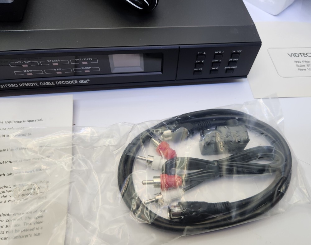 Vidtech MTS Stereo Remote Cable TV Television Decoder DBX RS-2001 Brand New