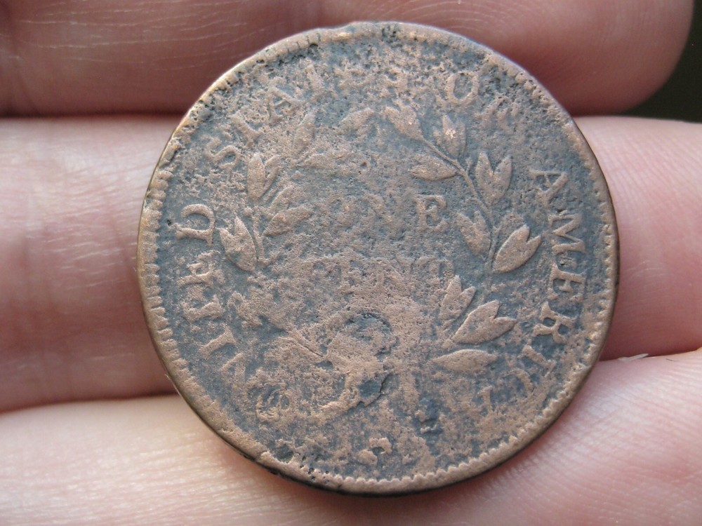 1798 Draped Bust Large Cent Penny- About Good Details