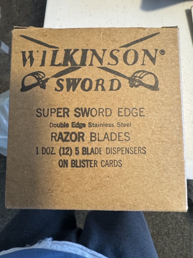 Vintage Wilkinson Sword Super Sword NOS Display Box