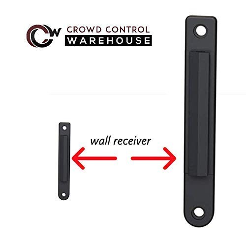 Crowd Control Wall Mount Retractable Belt Barrier System WMB-125 Fixed Single