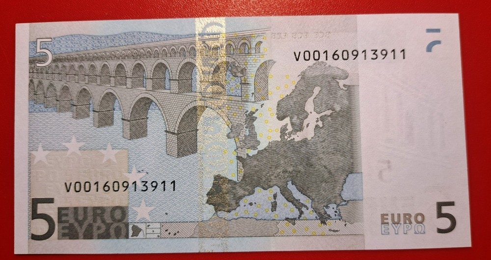 UNC, 5 €, 2002, First Issue, SPAIN