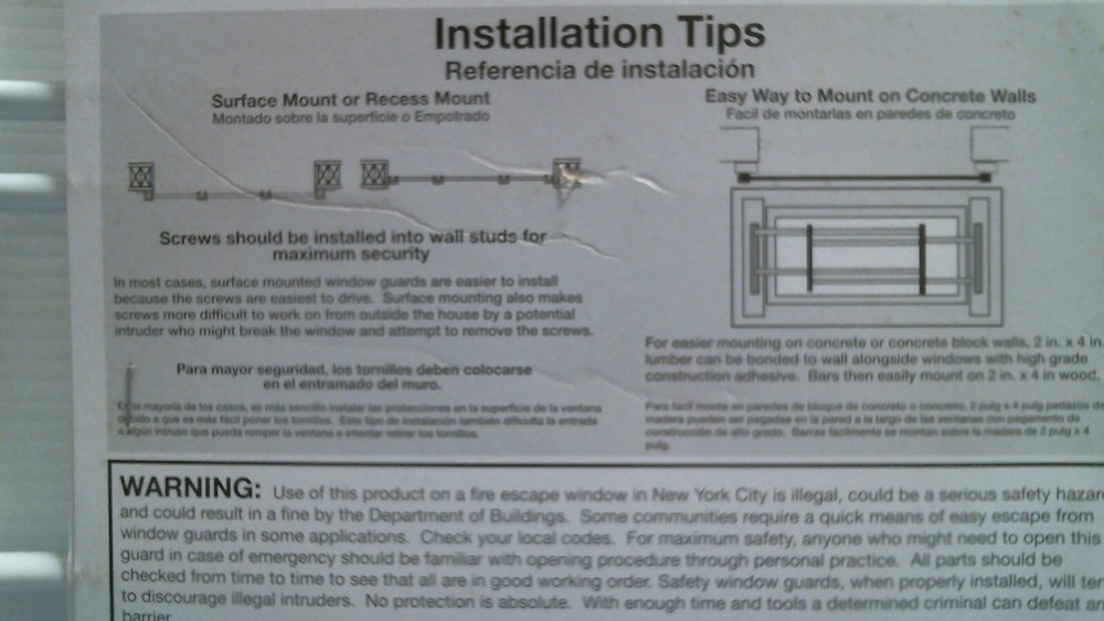 John Sterling Corp. Window Security Guard (1134) FS