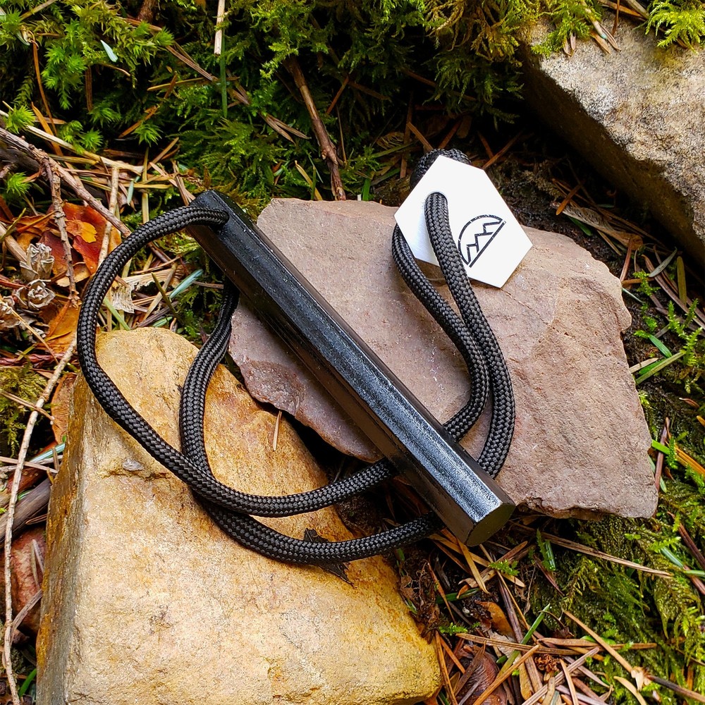 HexaLite "Mini" - Compact Ferro Rod Fire Starter - Hex Shape & Ceramic Striker