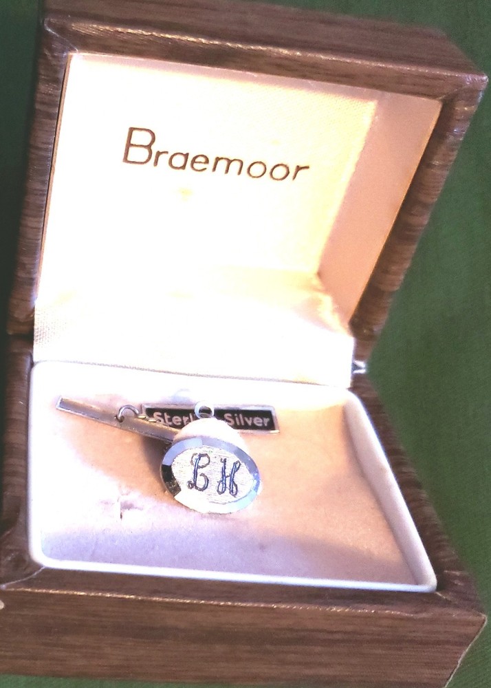 Vintage Simmons Sterling Tie Tack "LH"