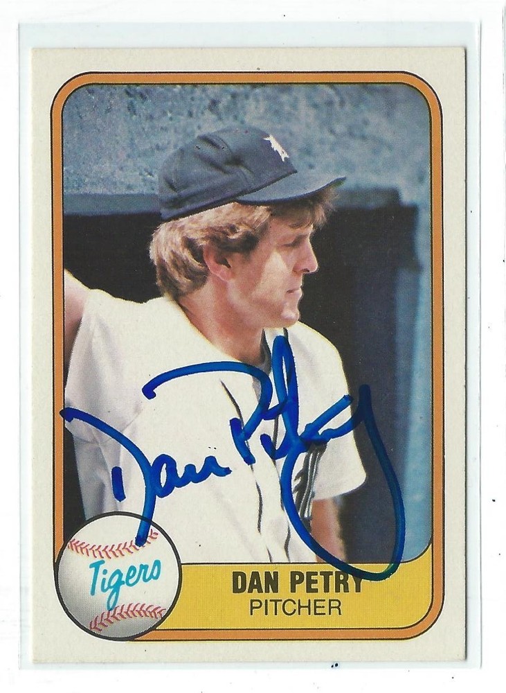 Dan Petry Signed 1981 Fleer Card #468