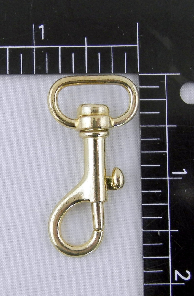 3/4" Swivel Snap Hook, Brass Plated (5-Pack)