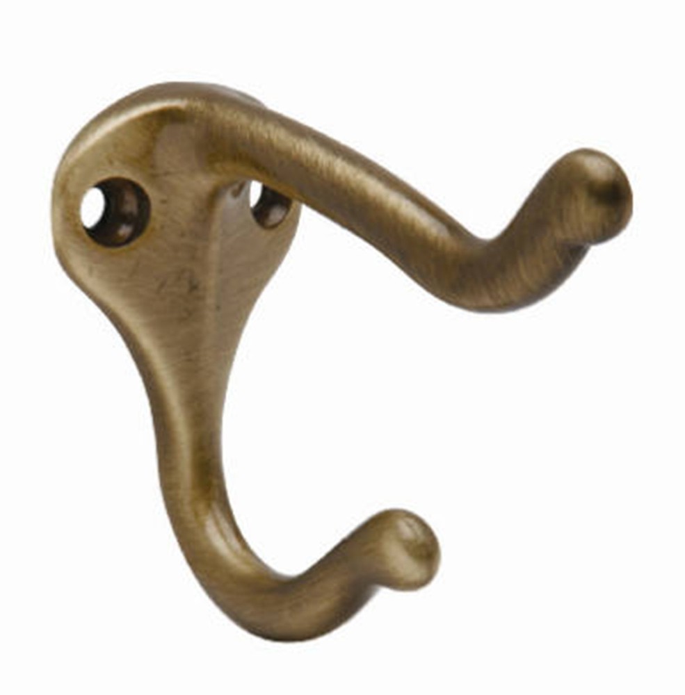 Brainerd B6364 - 3" Projection Antique Brass Coat & Hat Hook