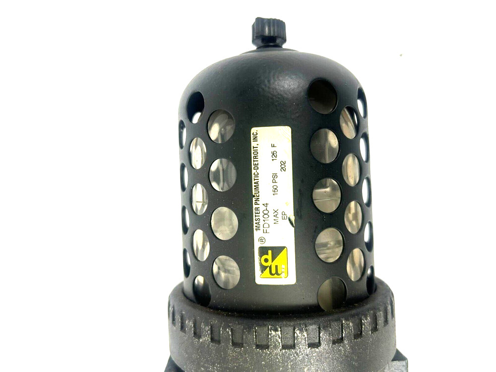 Master Pneumatic FD100-4 Pneumatic Air Filter 1/2” Connection Max 150PSI Black