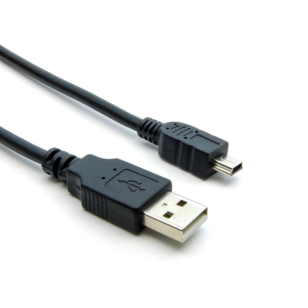 Black 10FT 2.0 USB Cable Type A to Mini B Male to Male 5 PIN for Camera