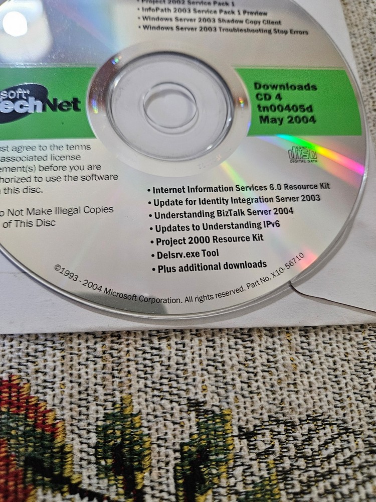 Microsoft TechNet Downloads -CD 4- May 2004
