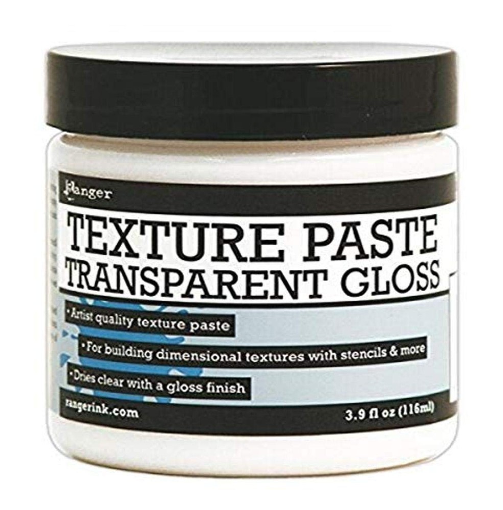 Ranger Texture Paste Transparent Gloss, 3.9 oz,Glues & Pastes