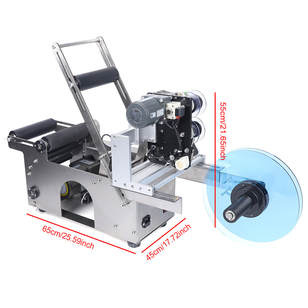 Semi-Automatic Round Labeling & Coding Machine Bottle Jar Label Machine 20-40pcs