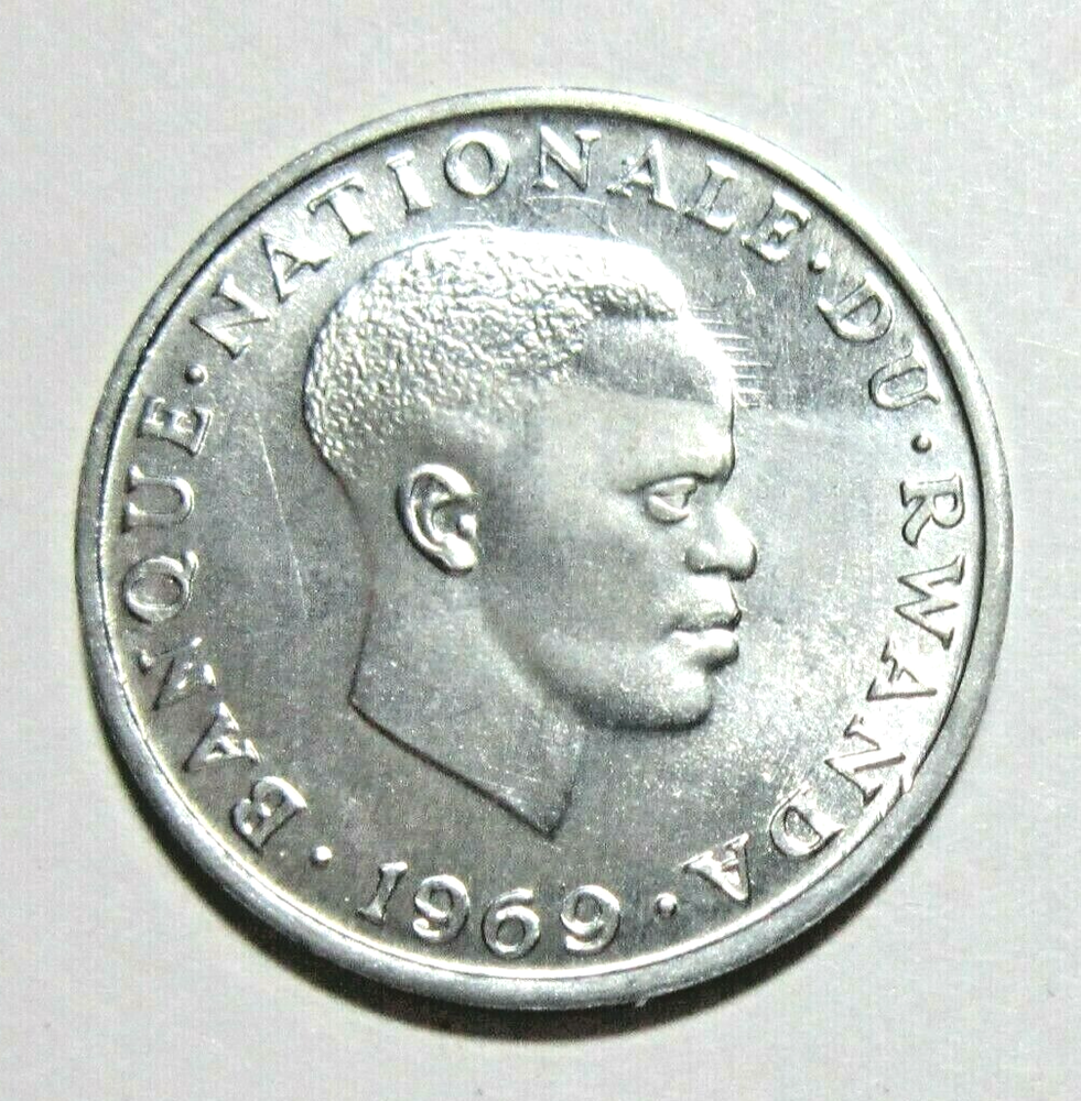 RWANDA. 1 FRANC, 1969. UNCIRCULATED.