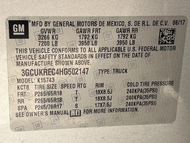 SILVRDO15 2017 High Mounted Stop Light 104649007