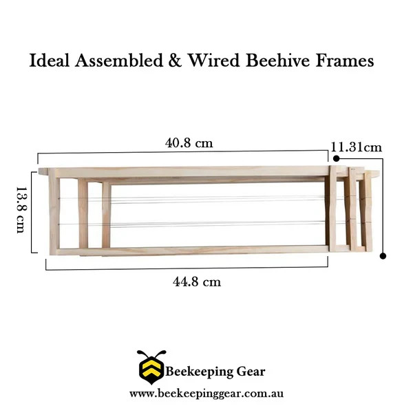 Ideal Assembled & Wired Beehive Frames NZ Pine — Save When Buying In Bulk
