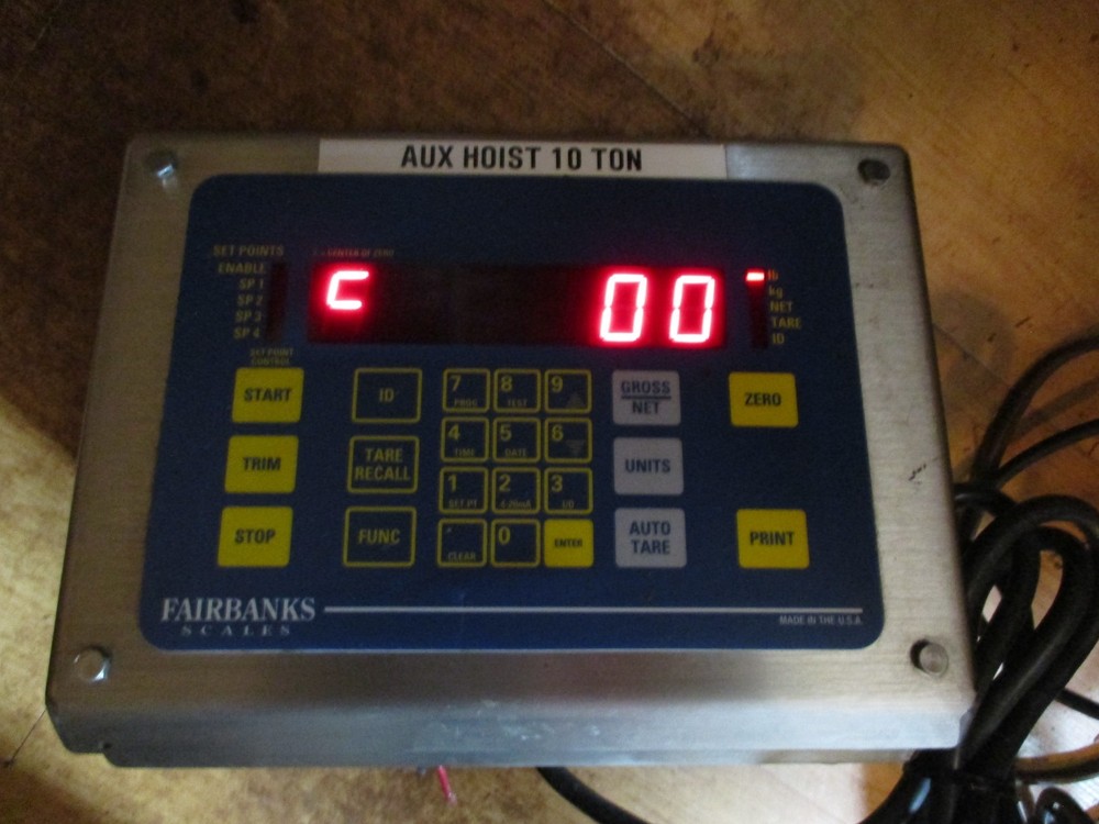 FAIRBANKS Digital Weight Scale Indicator Panel Controller H90-5200-A Display
