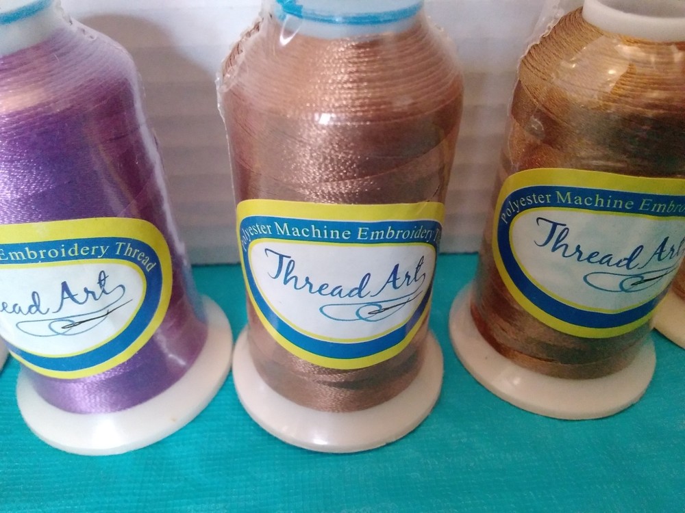 Machine Embroidery Thread 1000m Lot 12 Spools Thread Art