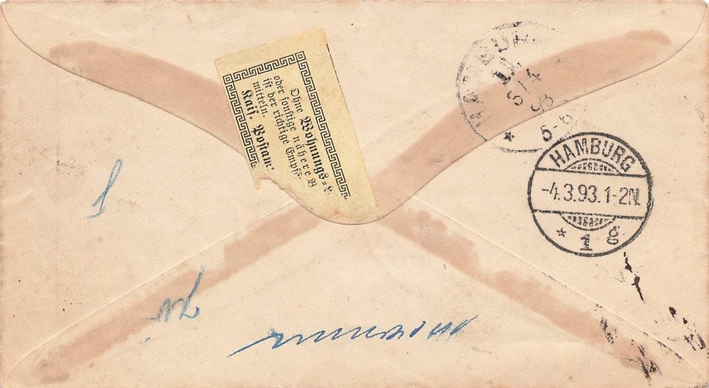 899312) Russia Sticky Note "without Housing..." RS on Blg 1893 N. Hamburg