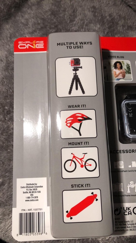 ExploreOne 4K WIFI Action Camera w/32GB Micro Memory Card with Tripod