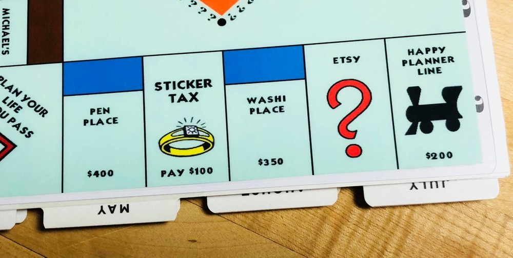 Monopoly inspired Planner Theme Dashboard 4 use w/ Classic Happy Planner~