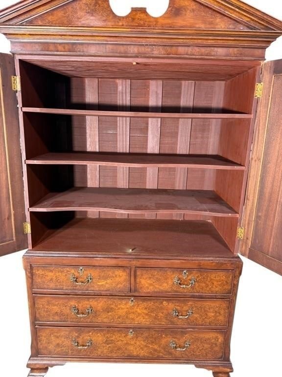 19th Century Ewe Wood Linen Press