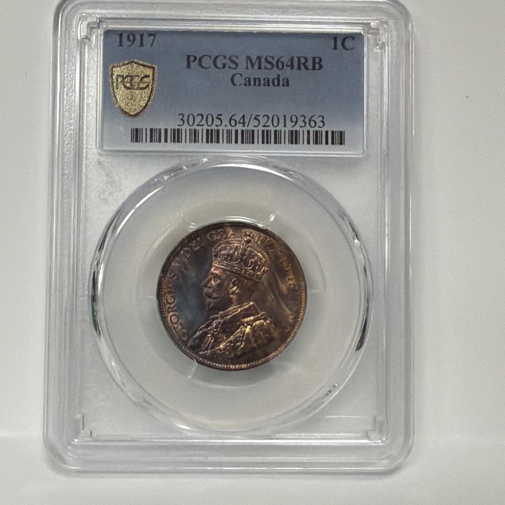 1917 Canada Large Cent Penny PCGS MS64RB Choice UNC!