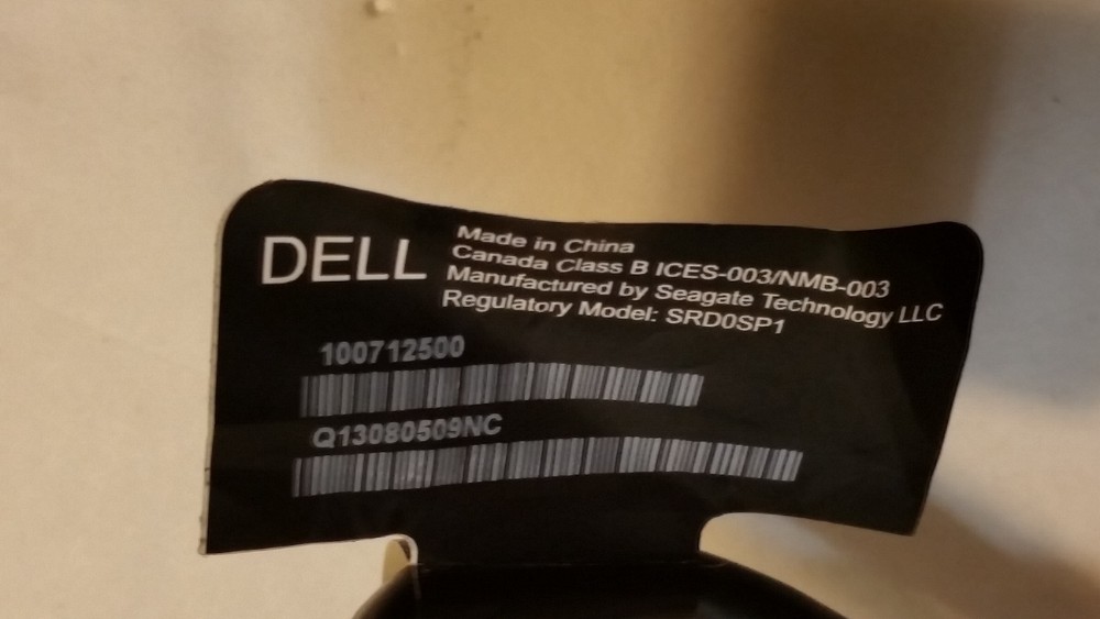 Ref - SRD0SP1 Genuine OEM Dell USB For External Drive (26-9).
