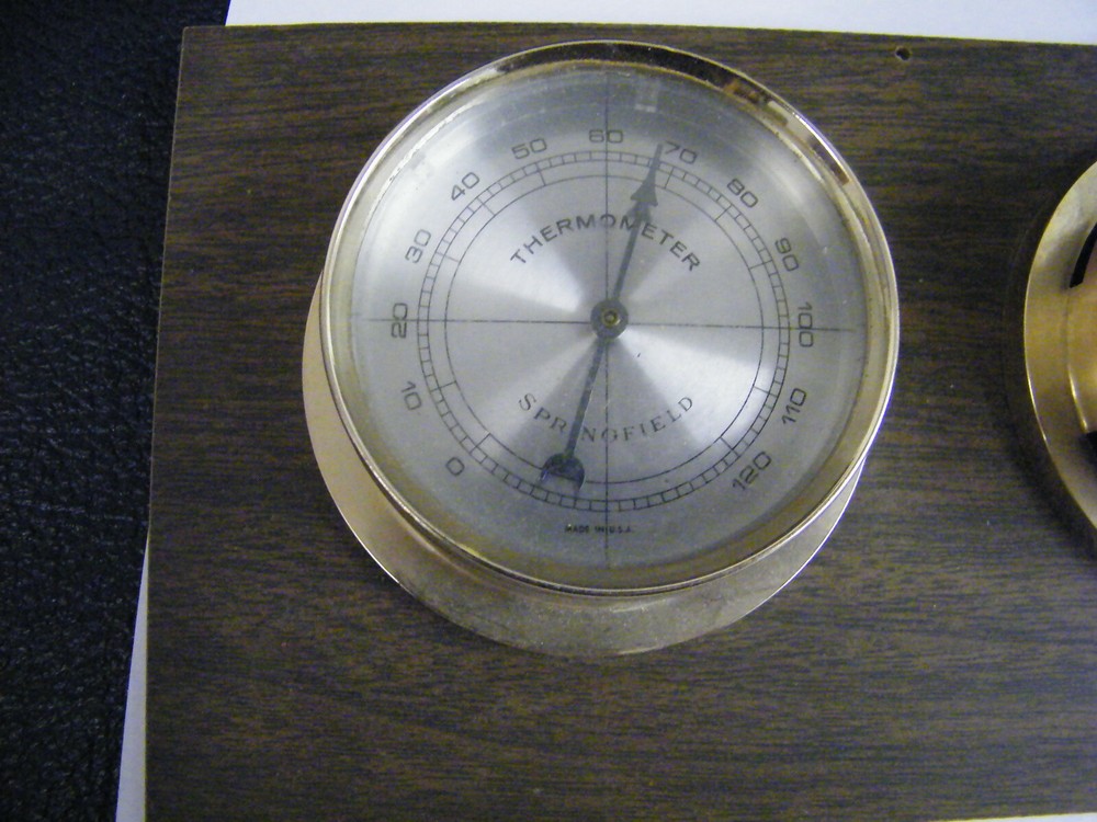 Vintage Springfield Instrument Thermometer & Humidity Meter