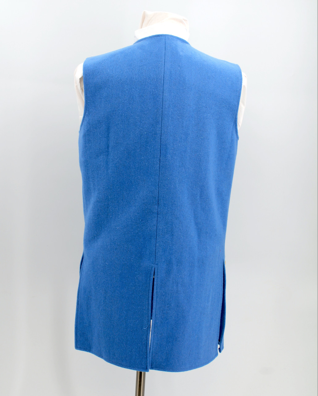 French Blue Wool Colonial Waistcoat Size 42 / Large