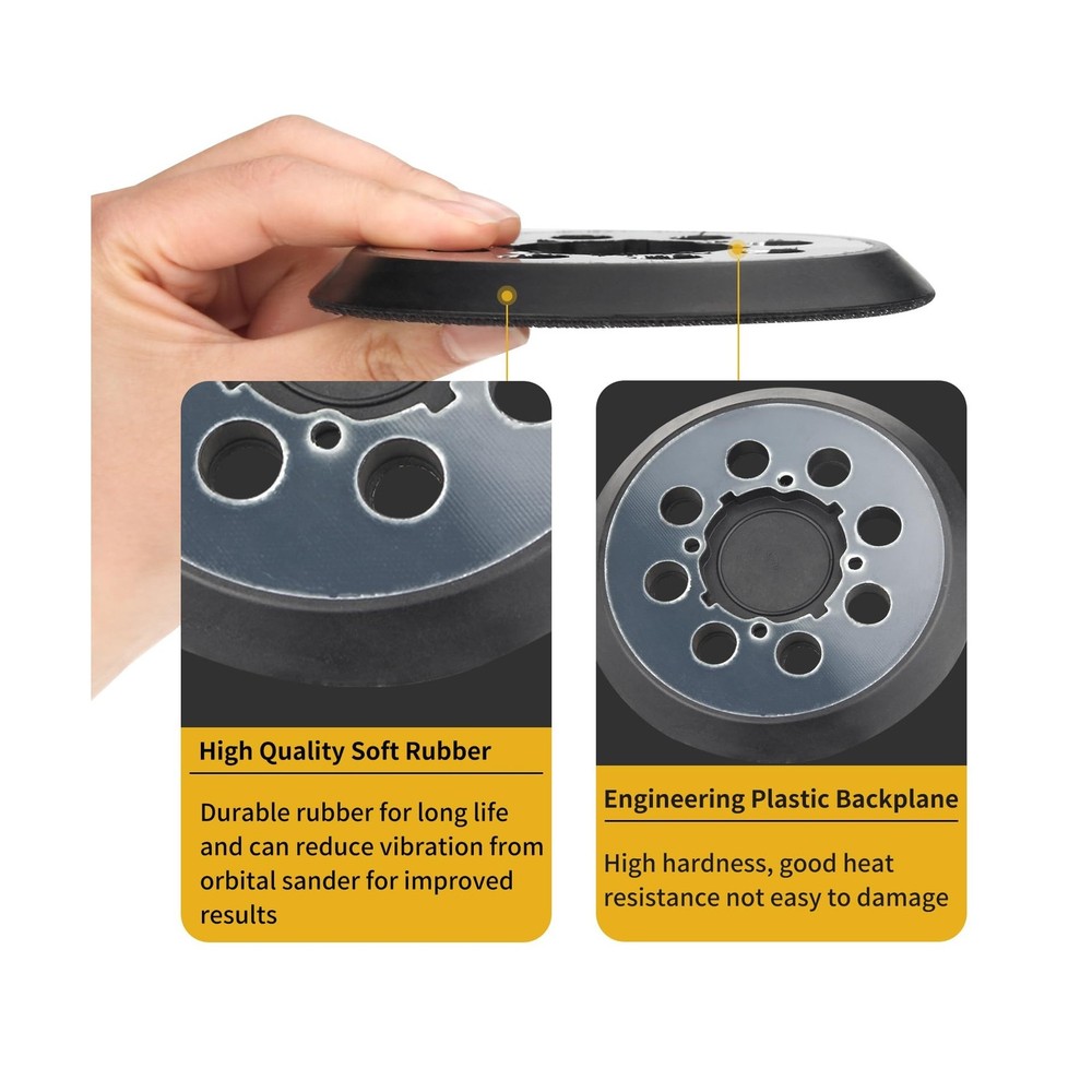 Sander Pad Replacement for Dewalt, 2 Pack 5" 8 Hole Hook and Loop Orbital San...