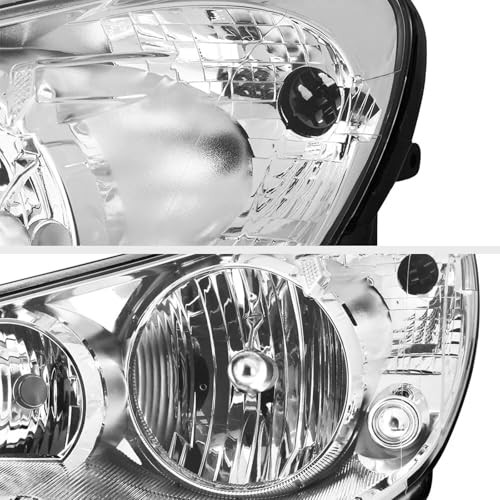 Headlights Assembly Pair for 2007 2008 2009 2010 Chrysler Sebring Chrome