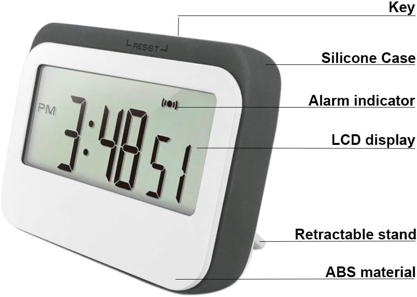 Versatile Digital Timer Alarm Clock - 3 Modes with Magnetic & Stand Features