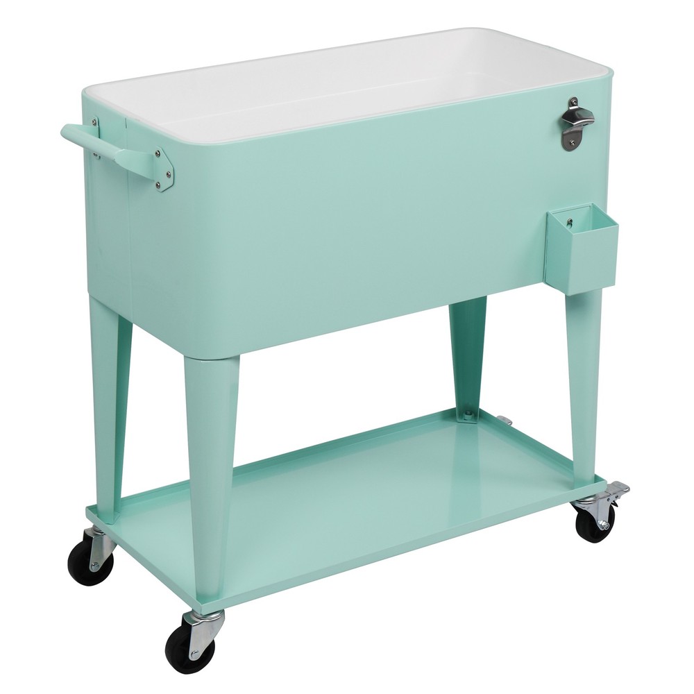 Rectangular Plastic Box Frozen Insulation Cart Mint Green,in stock