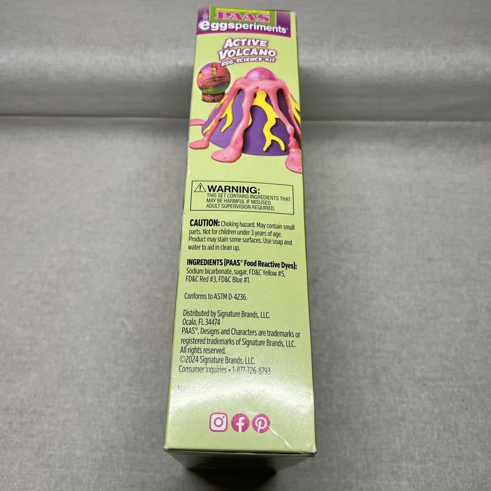 PAAS Eggsperiments Active Volcano Egg Science Kit — Easter Bunny holiday NEW