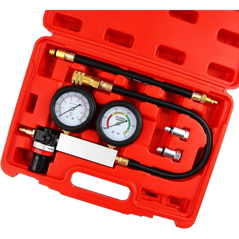 Cylinder Leak Down Tester Tool Kit, Gasoline Engine Compression Leak Down Tester