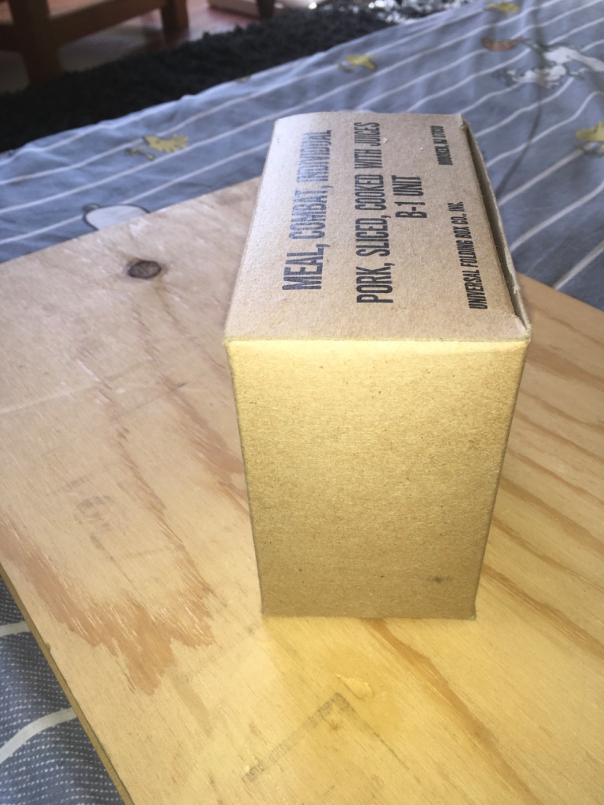 Vtg US MILITARY Meal Combat Individual B-1 Unit C RATION Pork Slices With Juices